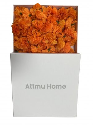 Attmu Home Marigold Flowers Heads Bulk 50Pcs