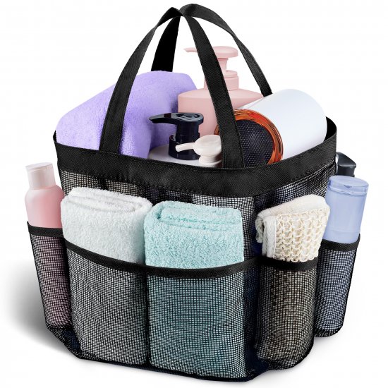 Attmu Mesh Shower Caddy Portable, Quick Dry Hanging Shower Tote Bag for College Dorm Room Essentials, Large Capacity Shower Caddy Dorm for Bathroom - Click Image to Close