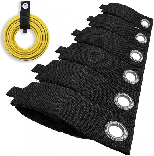 9 Pack Extension Cord Holder, Storage Straps, Elastic Extension Cord Organizer Heavy-Duty Hook and Loop for Home, Shop, Garage, Boat, Cords, Rope Organization - Click Image to Close